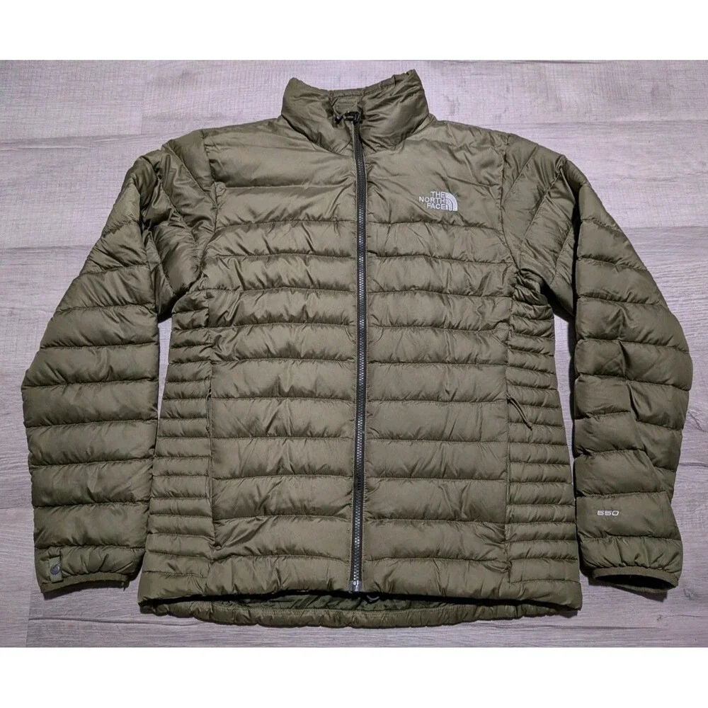 The North Face Flare 550 Down Puffer Lightweight Jacket Men's Size S Olive